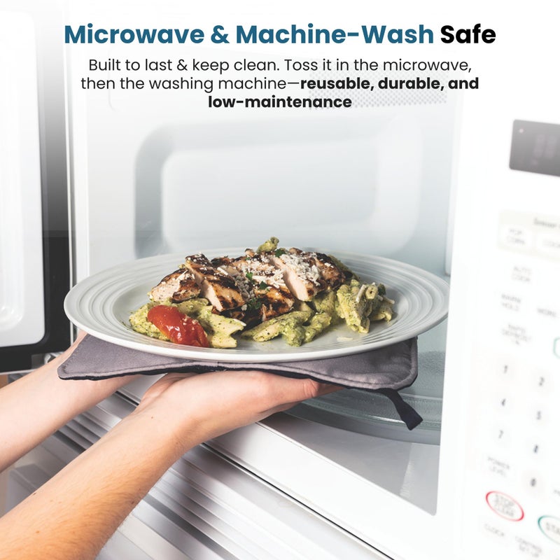 Jokari Microwave Plate Holder Cozy Heat Resistant Microwave Safe Plate Caddy Protects Hands from Hot Dishes Lap and Surface Protector for Leftovers and Reheated Meals - Image 4